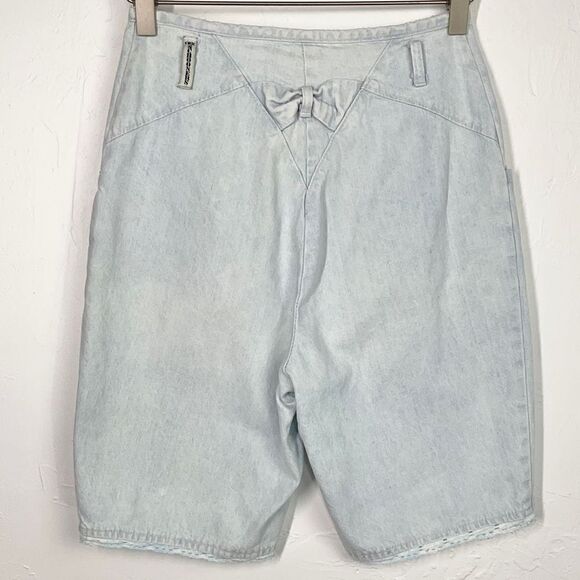 Chic Schooners Vintage Light Wash Bermuda Jean Shorts Size 24 in - Picture 6 of 7